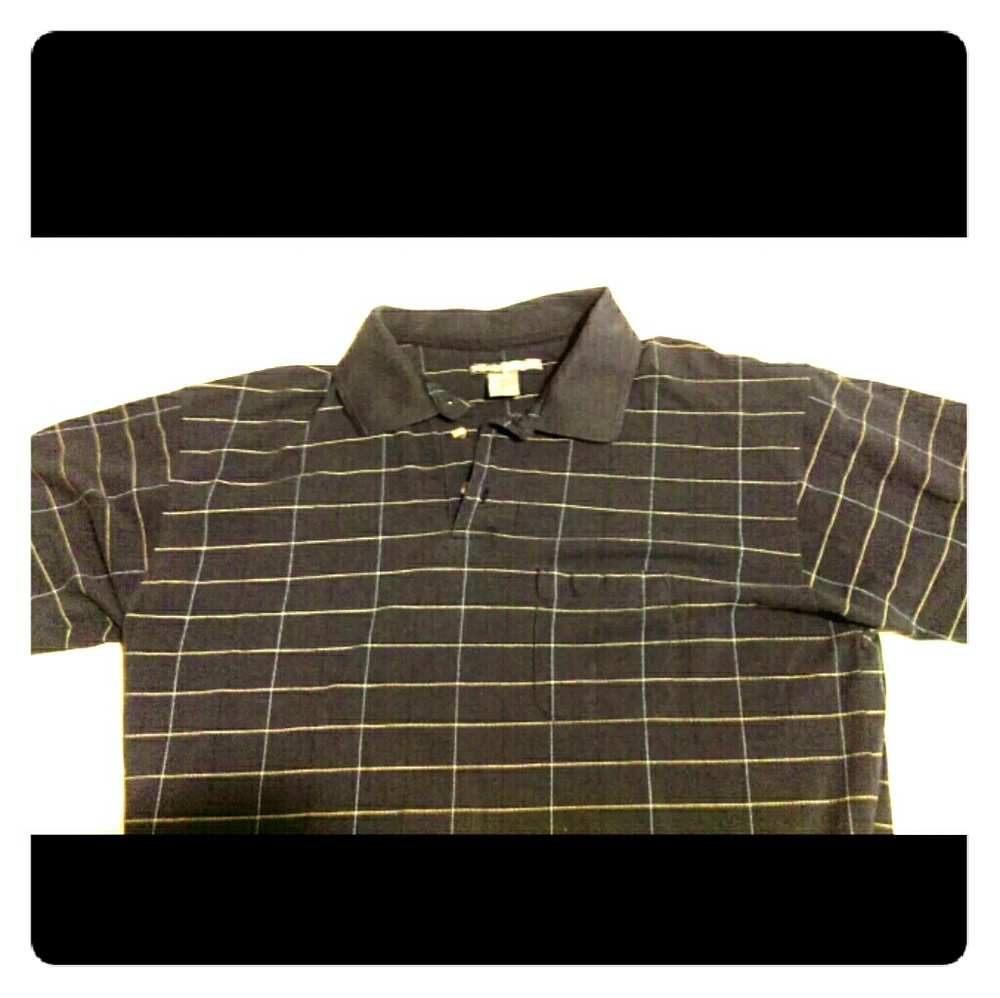 George Foreman 2x big blue stripe shirt